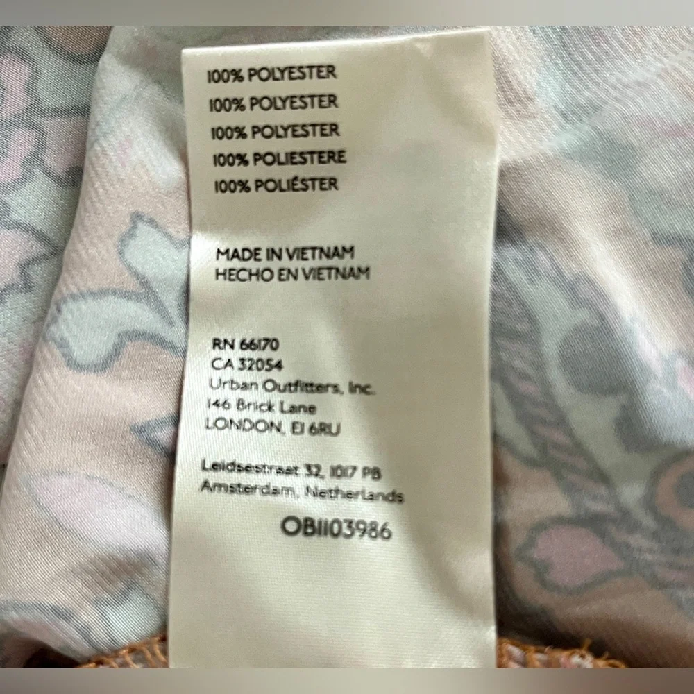 Free People Peach Paisley Tie-Front Blouse - Picture 10 of 11